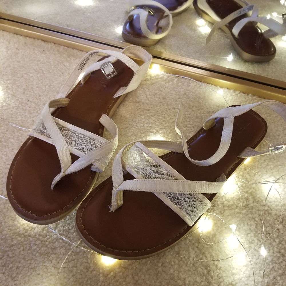 Toms White Sandals